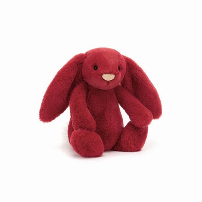 Jellycat Bashful Luxe Bunny Scarlett USA | 47301ODEJ